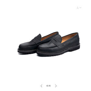 Meermin Mallorca Black Waxy Commander Loafer 9.5 Goodyear Welted Preppy Office